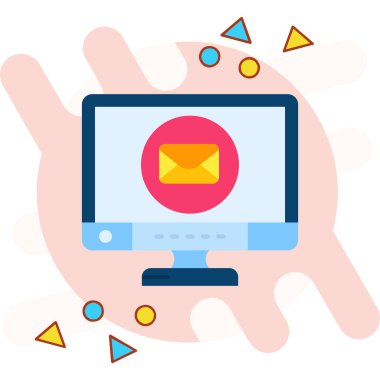 Bilgisayarda e- posta simgesi - İnternet - e- posta kategorisi