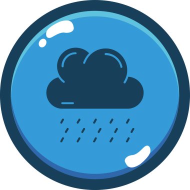 Bulut. Web simgesi basit illüstrasyon