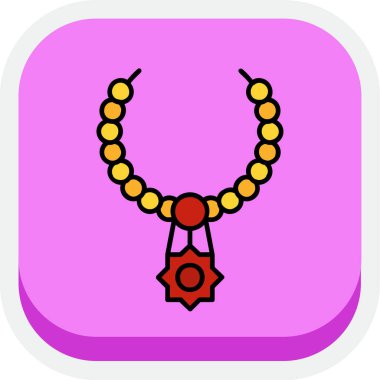 Kolye simgesinin vektör illüstrasyonu