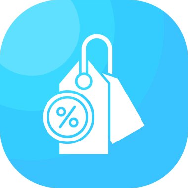 Düz biçimli etiket indirim simgesi