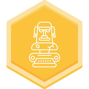 robot. Web simgesi basit illüstrasyon