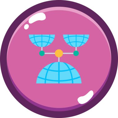 Küresel simge vektör illüstrasyonu