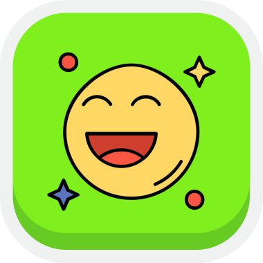 Mutlu yüz simgesi, vektör tasarımı