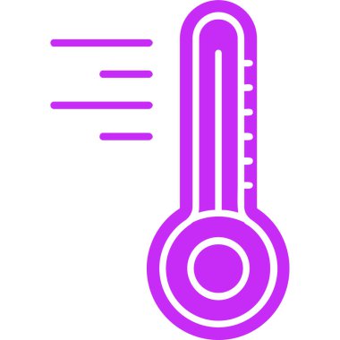 sıcaklık simgesi, modern basit tasarım illüstrasyonu