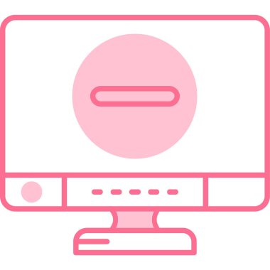 Bilgisayar. Web simgesi basit illüstrasyon