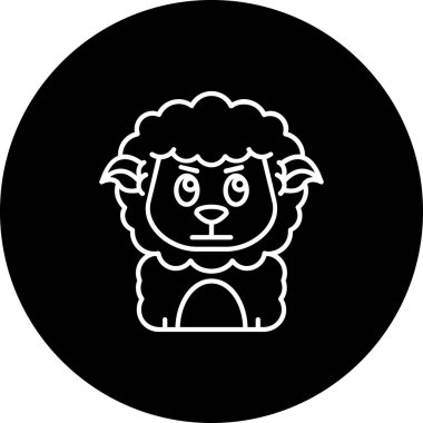 Koyun ikonu vektör illüstrasyonu