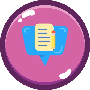 Konuş. Web simgesi basit illüstrasyon