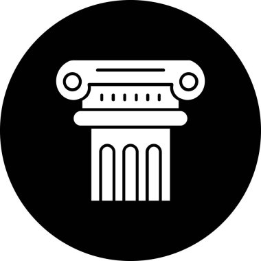 Bir sütun simgesinin vektör illüstrasyonu