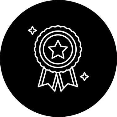 ödül rozeti vektör çizgisi dekoru