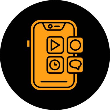 Vektör akıllı telefon simgesi illüstrasyonu