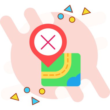 konum haritası simgesi, vektör illüstrasyonu