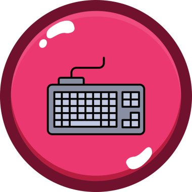 Moda biçimi izole edilmiş arkaplanda bilgisayar klavyesi simgesi