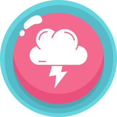 Bulut. Web simgesi basit illüstrasyon