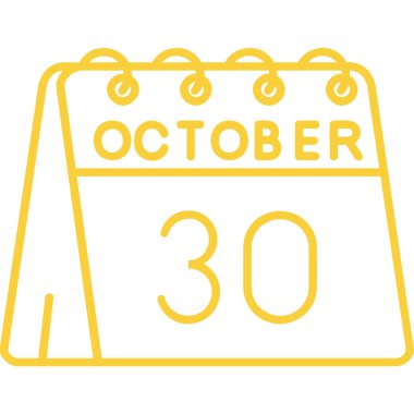 Ekim ayındaki vektör tasarımlı takvim