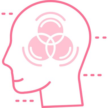 Renkli arka planda izole edilmiş başlık sembollü insan beyni. vektör illüstrasyonu