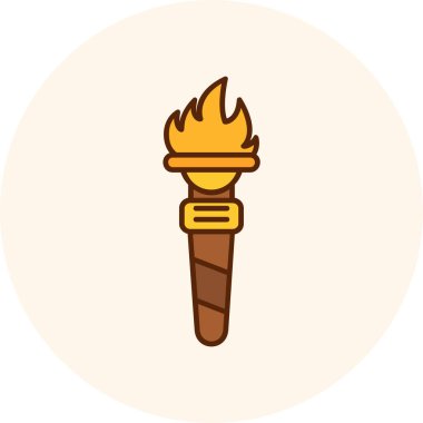 Meşale simgesi vektör illüstrasyonu