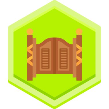 Ahşap çadır simgesinin vektör çizimi