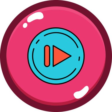 video. Web simgesi basit illüstrasyon
