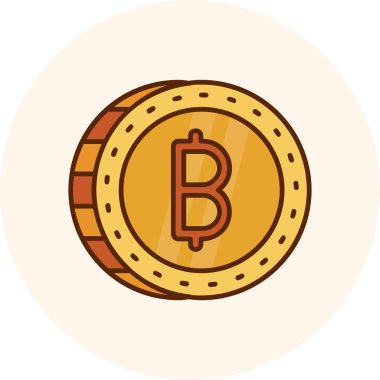 bitcoin. Web simgesi basit illüstrasyon