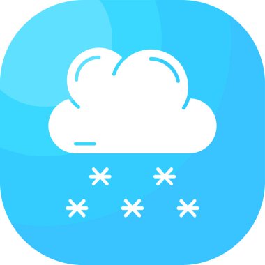 kar simgesi mavi arkaplanda izole edilmiş modaya uygun düz biçimli