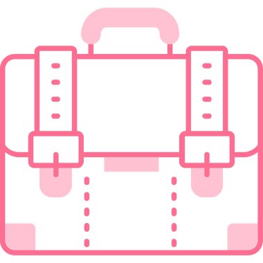 Çanta Pembe Karışık Vektör İllüstrasyonu