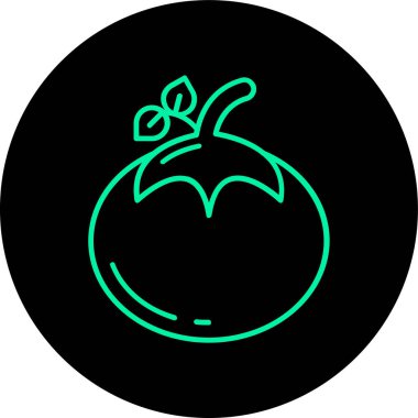 Eşsiz Domates Vektör Satır Simgesi