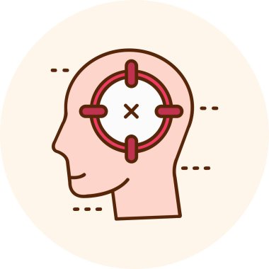 beyin ikonu vektör illüstrasyonu