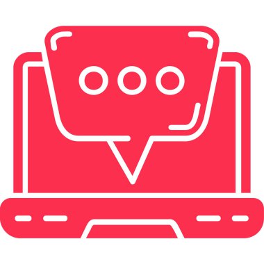 Dizüstü bilgisayar simgesi vektör çizimi