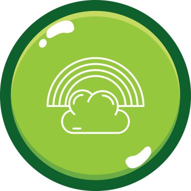 Bulut. Web simgesi basit illüstrasyon