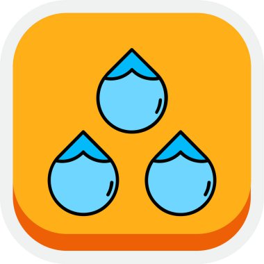 su damlası ikon vektör illüstrasyonu