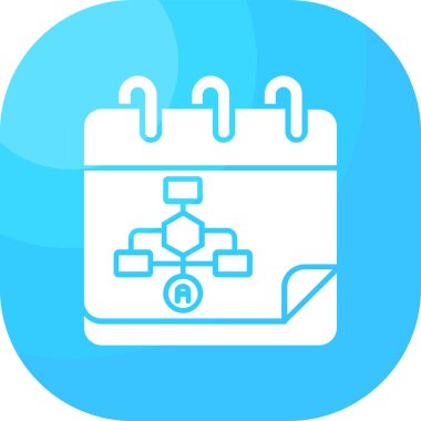 Takvim simgesinin vektör illüstrasyonu