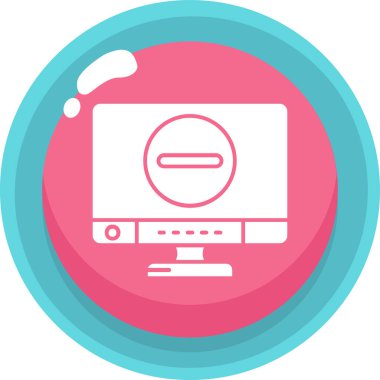 Modern b 'nin vektör illüstrasyonu monitör simgesinden yoksun