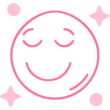 Gülümse. Basit simge vektör illüstrasyonu