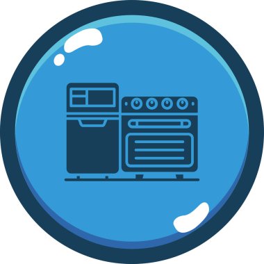 Fırın. Web simgesi basit illüstrasyon