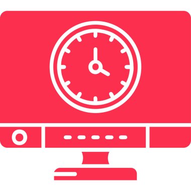 Saat simgesi vektör illüstrasyonu