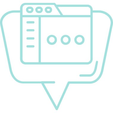 Konuş. Web simgesi basit illüstrasyon