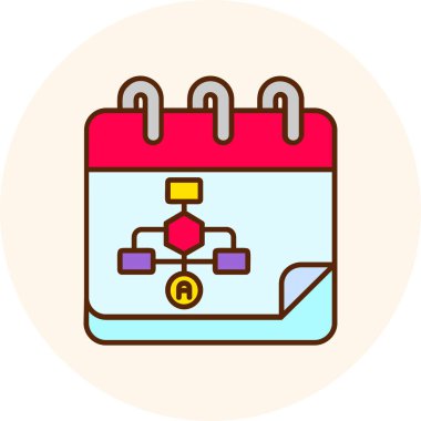 Tarih simgesi vektörlü takvim. İnce çizgi işareti. izole edilmiş sınır sembolü çizimi