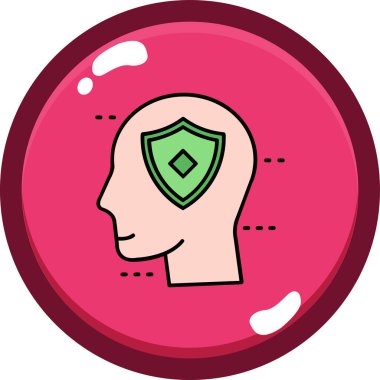 beyin ikonu vektör illüstrasyonu