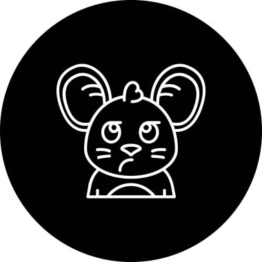 Bir kedi simgesinin vektör illüstrasyonu