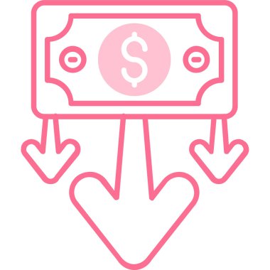 Dolar. Web simgesi basit illüstrasyon