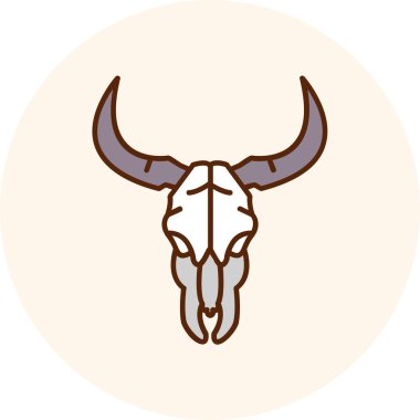 boğa başlı vektör çizimi tasarımı