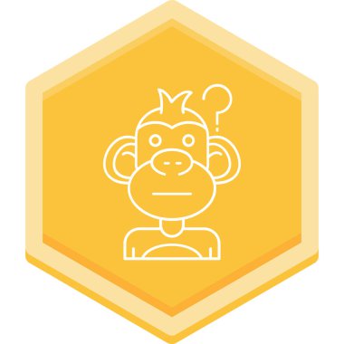 maymun kafası düz simgesi