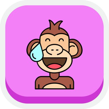 bebek maymun çizgi film vektör tasarımı