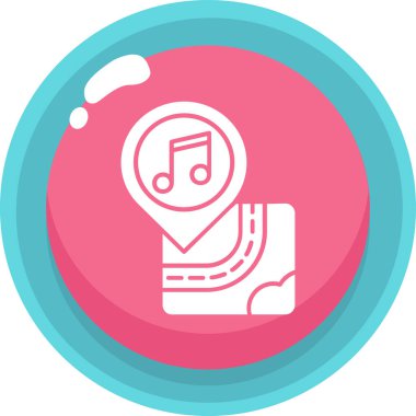 Müzik simgesi vektör illüstrasyonu