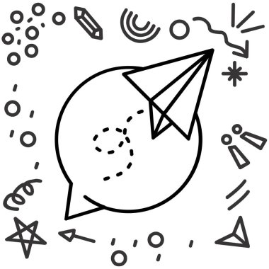 ay, yıldız, ay, ay, ay, ay, yıldız vektör kümesi.