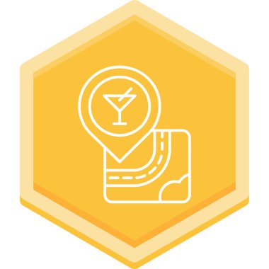 Kokteyl. Web simgesi basit illüstrasyon