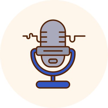 mikrofon simgesi vektör illüstrasyonu