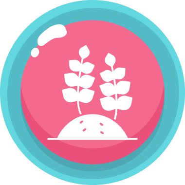 Bitki. Web simgesi basit illüstrasyon