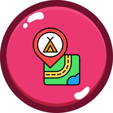 konum haritası vektör illüstrasyonu