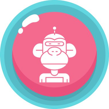 robot. Web simgesi basit illüstrasyon